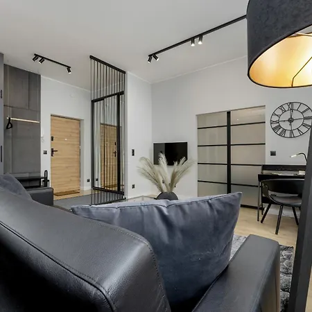 Exclusive Grey And Red Apartment In Warsaw Center By Noclegi Renters-3