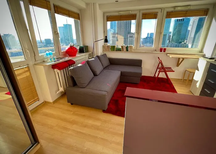 Super Apartament Red Centrum Best View In Town 2X Metro Fast Wifi 300 Mbs Netflix Appletv Smarttv Spotify Panorama Miasta Warszawa, Polska
