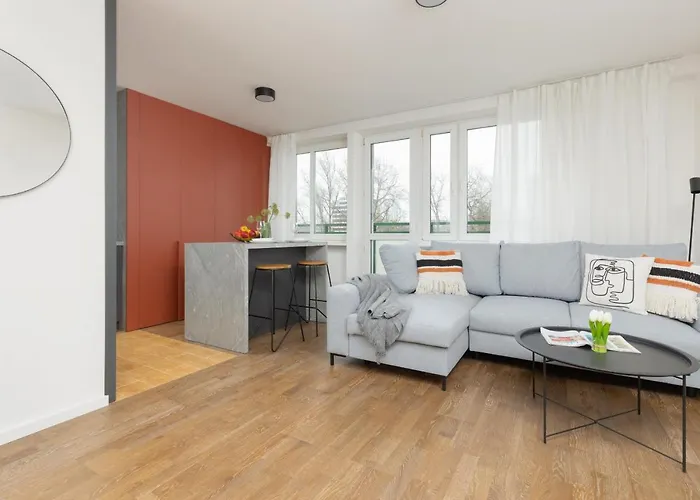 Modern Studio with Balcony Warsaw Mokotów by Noclegi Renters, Polska