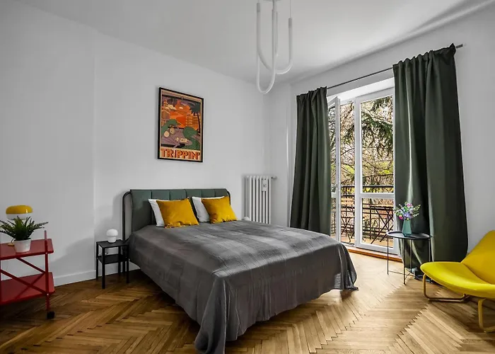 Warsaw Suite Near River - 58M2, Metro, Balcony, Polska